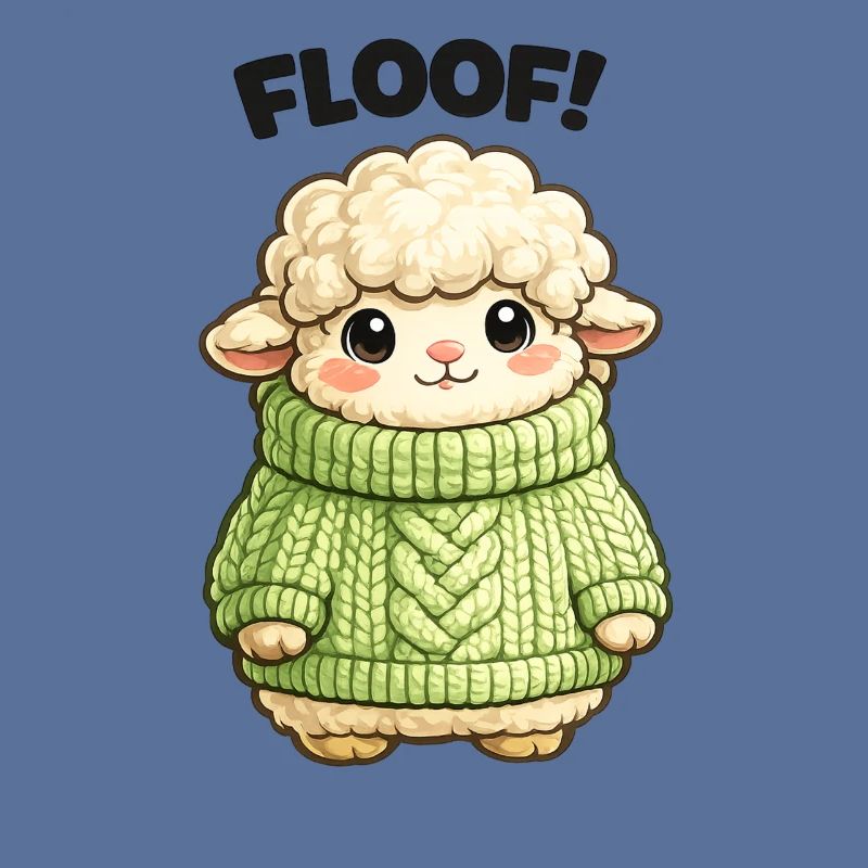 Design de pull mouton câlin