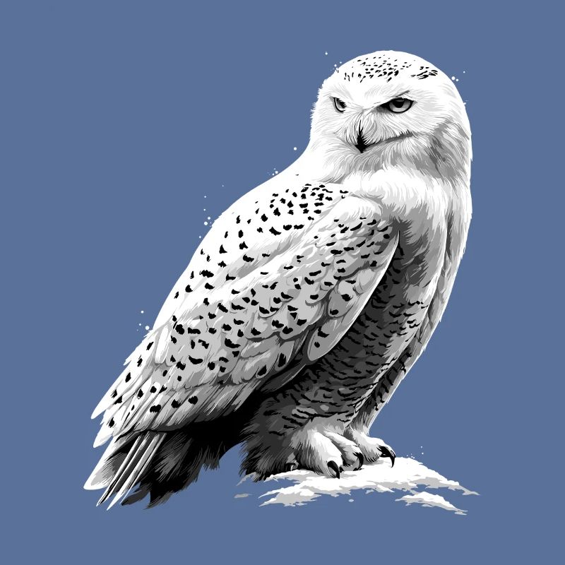 Schneeeule Weiße Eule Kauz Uhu Owl Schnee Eulen