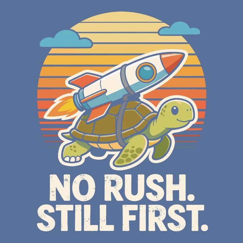 Keine Eile, immer noch das erste lustige Turtle Rocket Retro