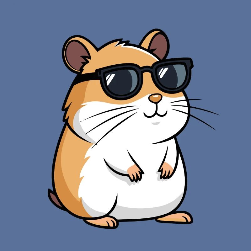 Coole Hamster Dunkle Brille