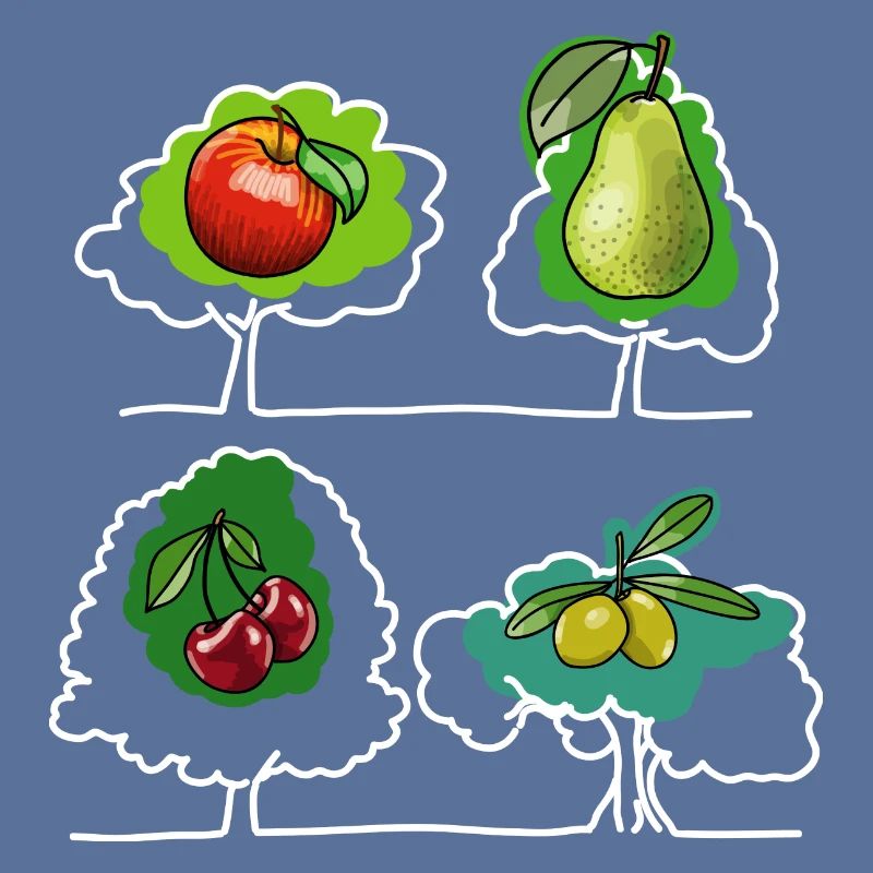 Apple, Pear, Cherry