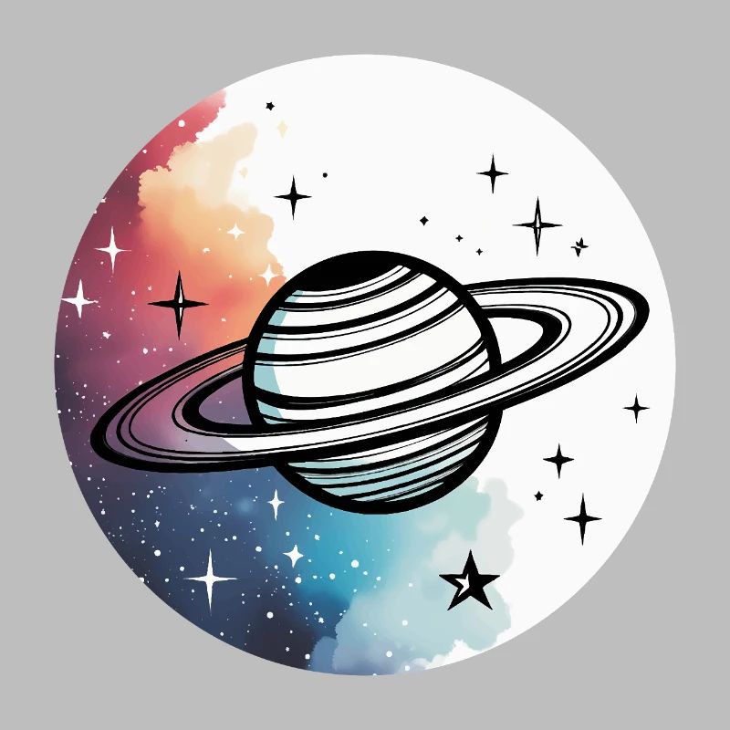 Planète minimaliste – Design spatial simple