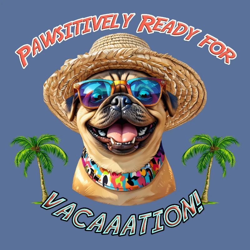 Mops im Sommerlook: Pawsitively Ready