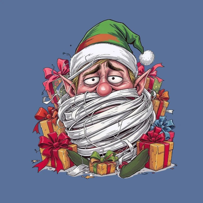 Verknoteter Weihnachtsmann