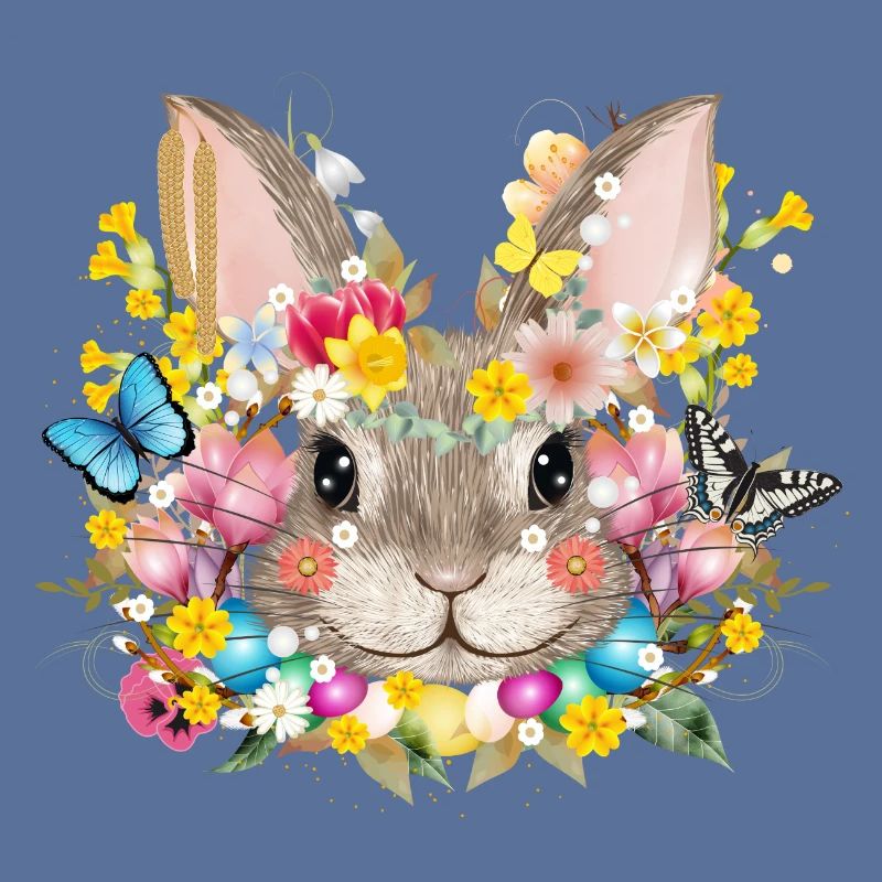 Rabbits in a spring-like Easter ambience