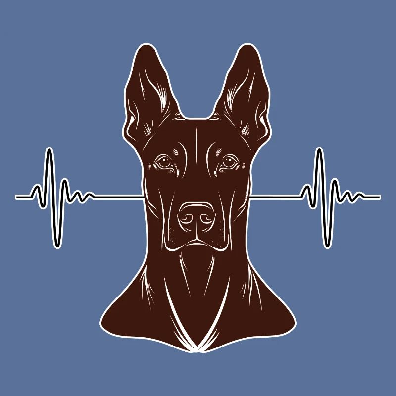 Dobermann Herzschlag – Rust Look