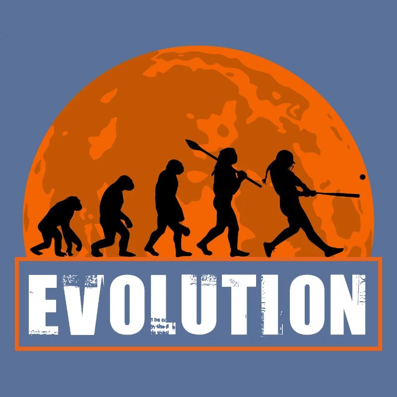 Baseball-Softball-Evolution Lustige Spieler-Geschenkkunst