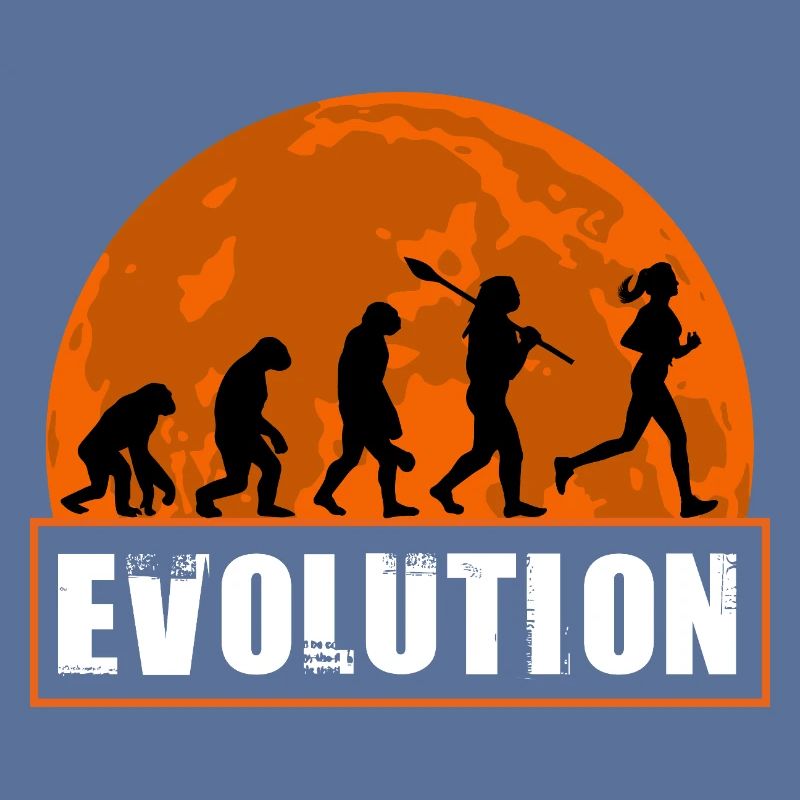 Running Evolution Running Girl Marathon Runner