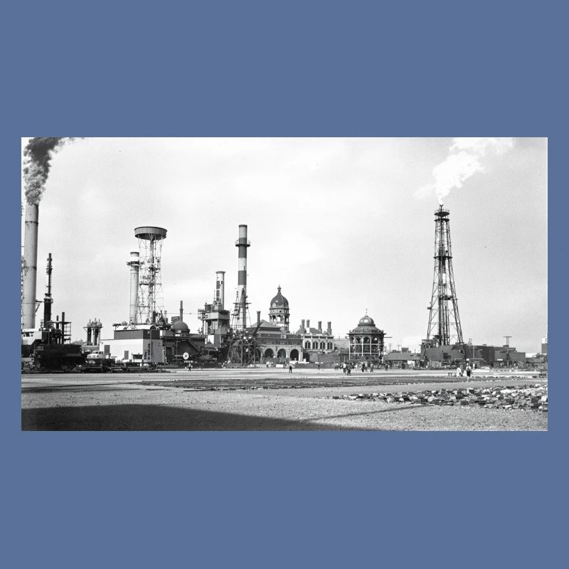 Industrielle Dampflandschaft Retro