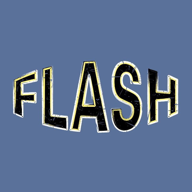 Étiquette FLASH avec flashs