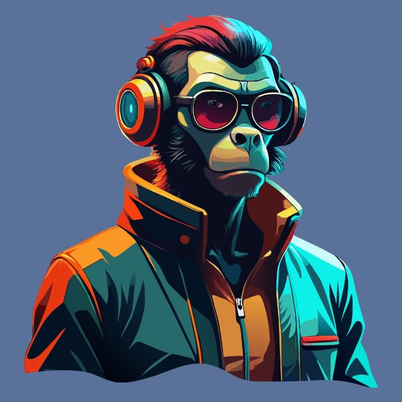 AFFE TRÄGT EINE TOSCA-JACKE