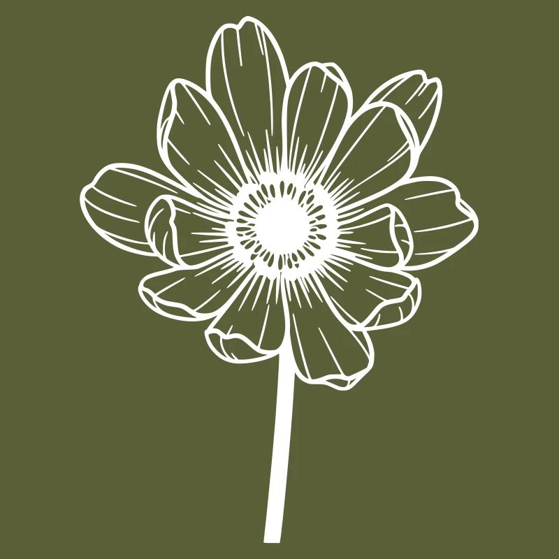 Fleur blanche graphique