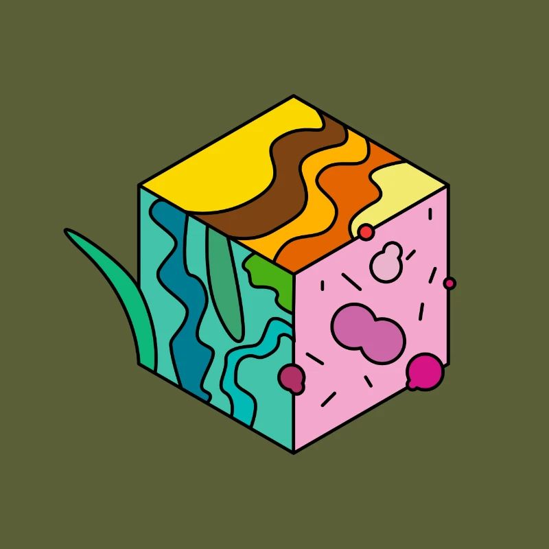 Cube Dimensions Optical Illusion Gift Idea