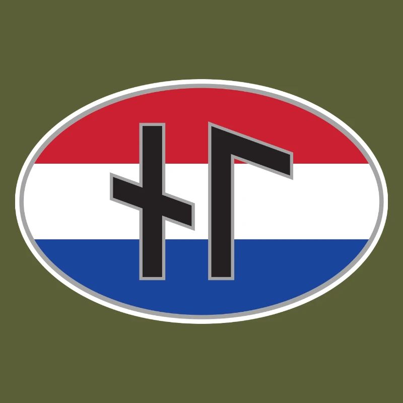 NL (Nederland) Runen-Ländercode-Aufkleber