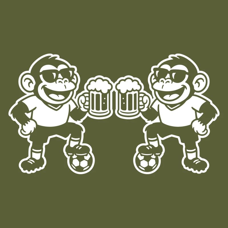 Fussball Affe Bier