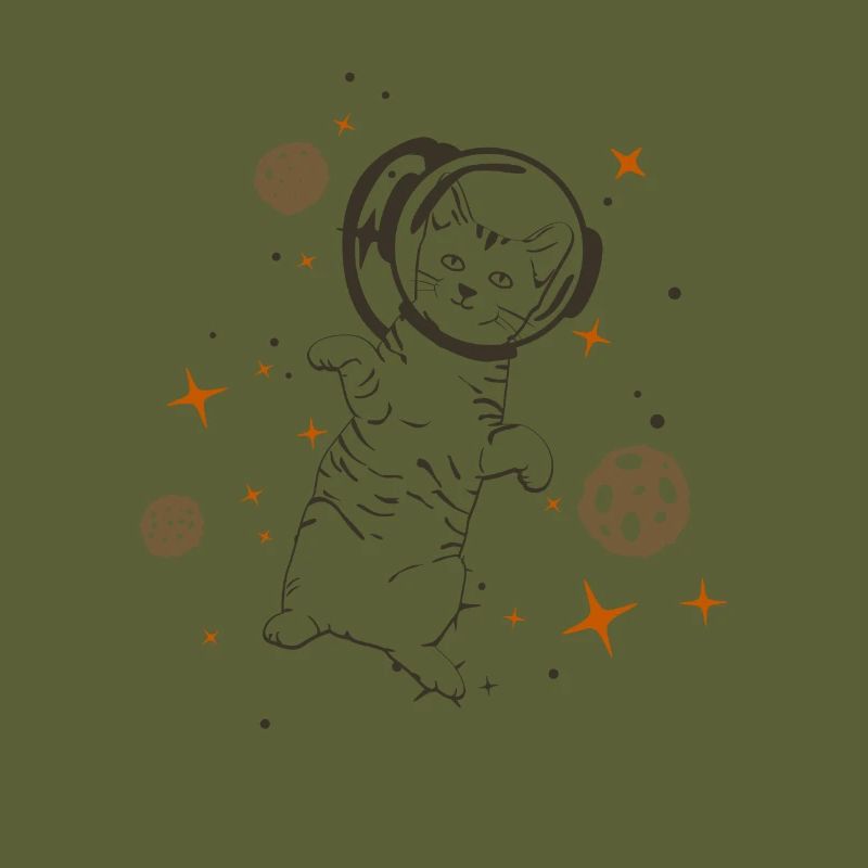Cadeau de l'espace chat astronaute