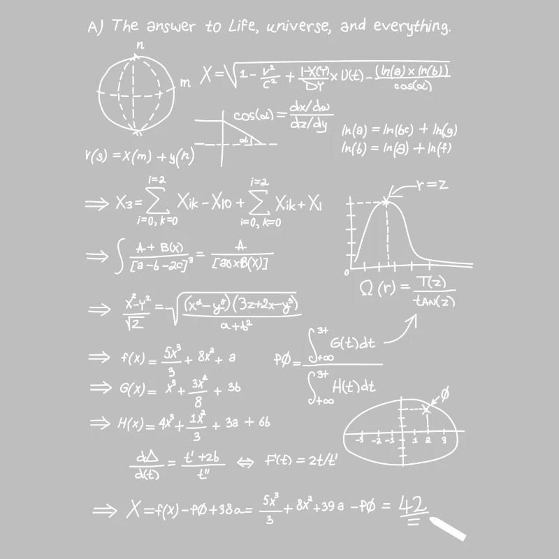 The answer is 42 memes student teacher blackboard math