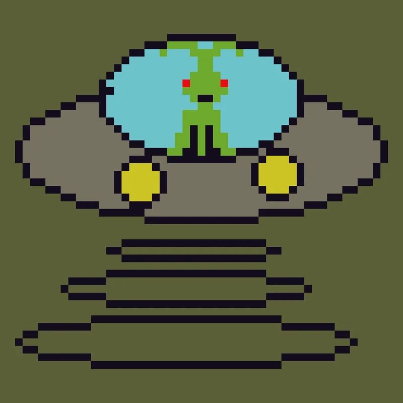 Retrogaming Pixel Ufo