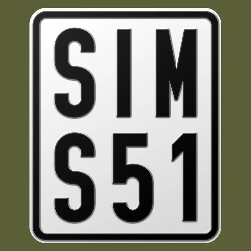 Plaque d’immatriculation du Simson S51 Mobylette