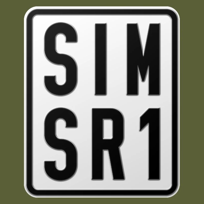 Plaque d’immatriculation du cyclomoteur Simson SR1