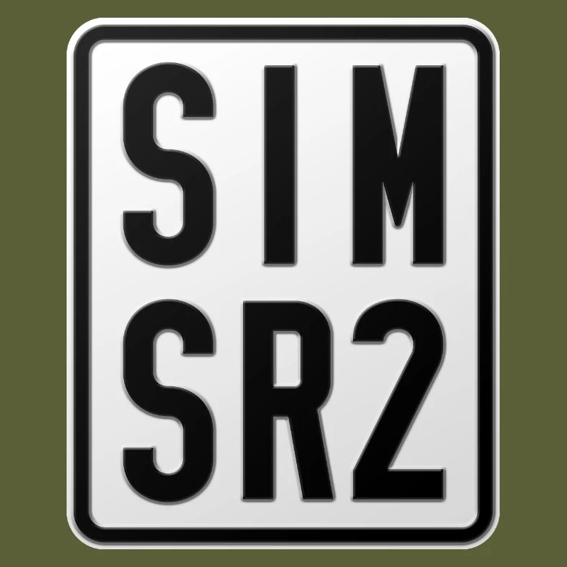 Plaque d’immatriculation du cyclomoteur Simson SR2
