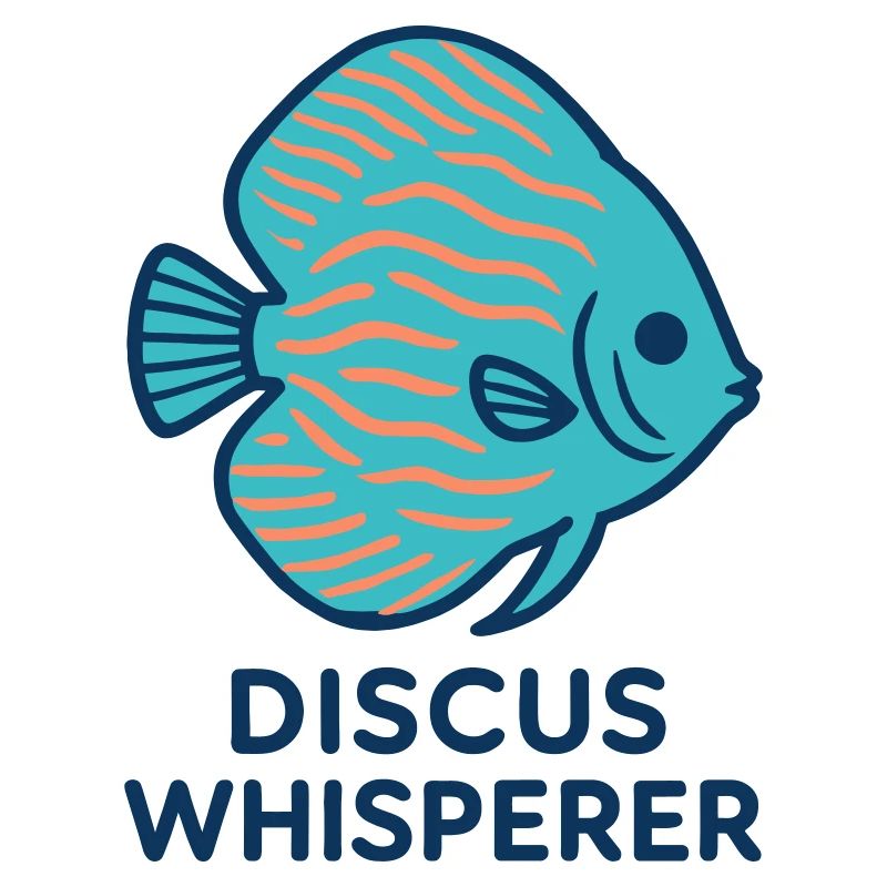 Passionné de Poisson Discus Bleu et Orange