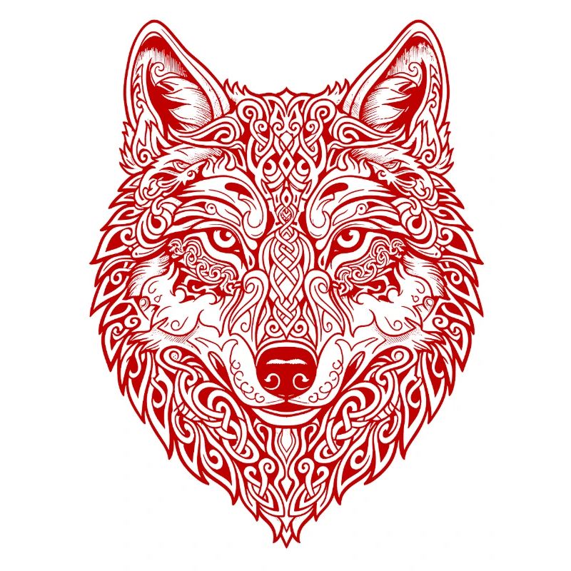Ornamented Wolf's Head