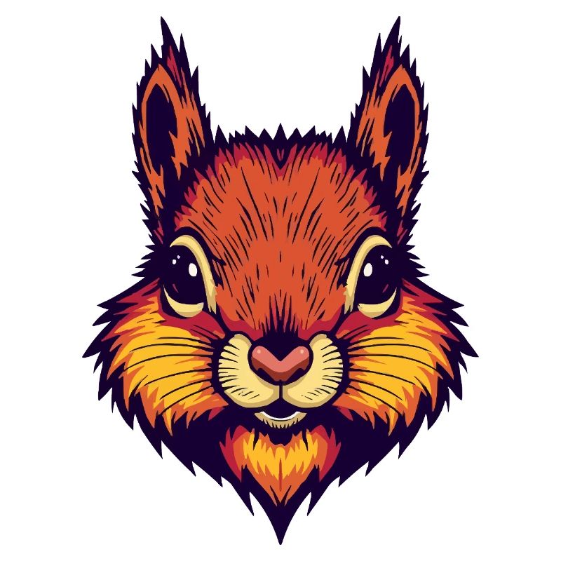Leuchtend herbstliches Eichhörnchen 