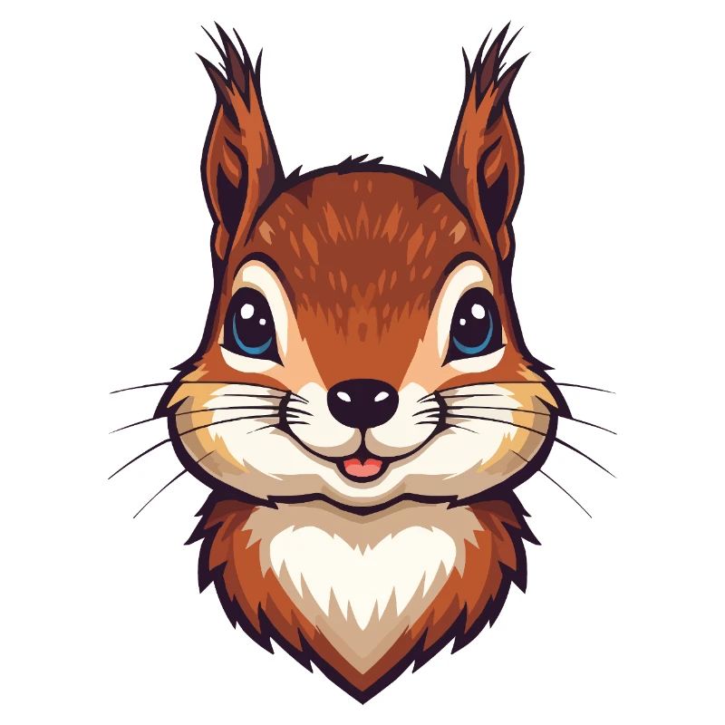 Süßer Eichhörnchen Kopf