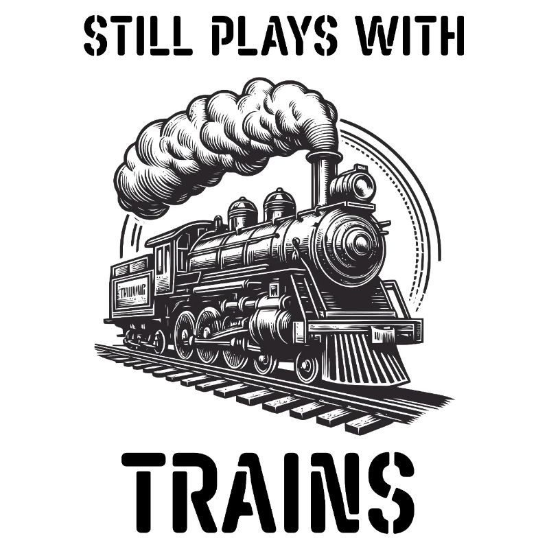 Still plays with train machinist railroad engineer