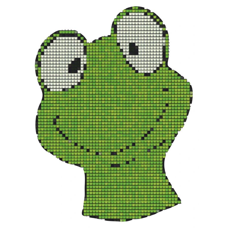 Pixel Frog Green Pixel Smiley