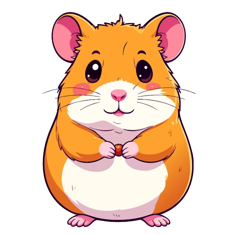 Petit hamster mignon avec un motif de grain