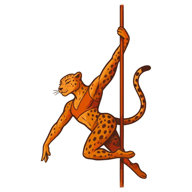 Pole Dance Leopardin Poledancerin Geschenk