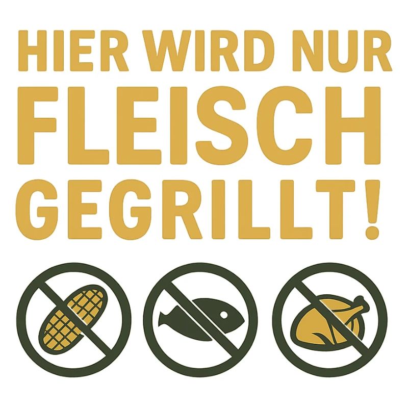 Hier wird nur Fleisch...witziges Motiv