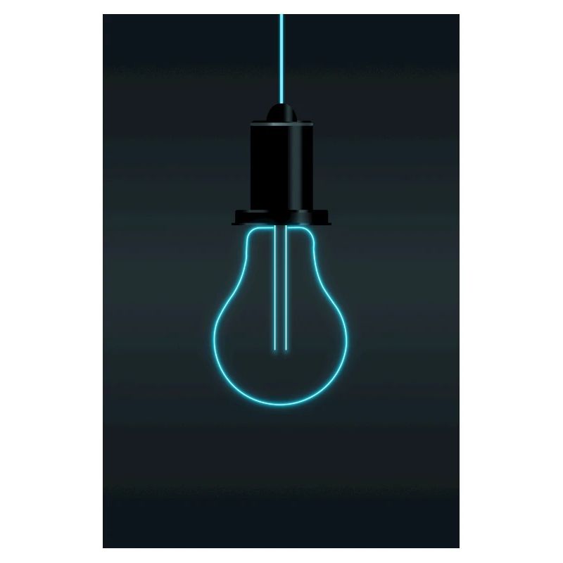 Neon Light Bulb – Electric Blue Idea