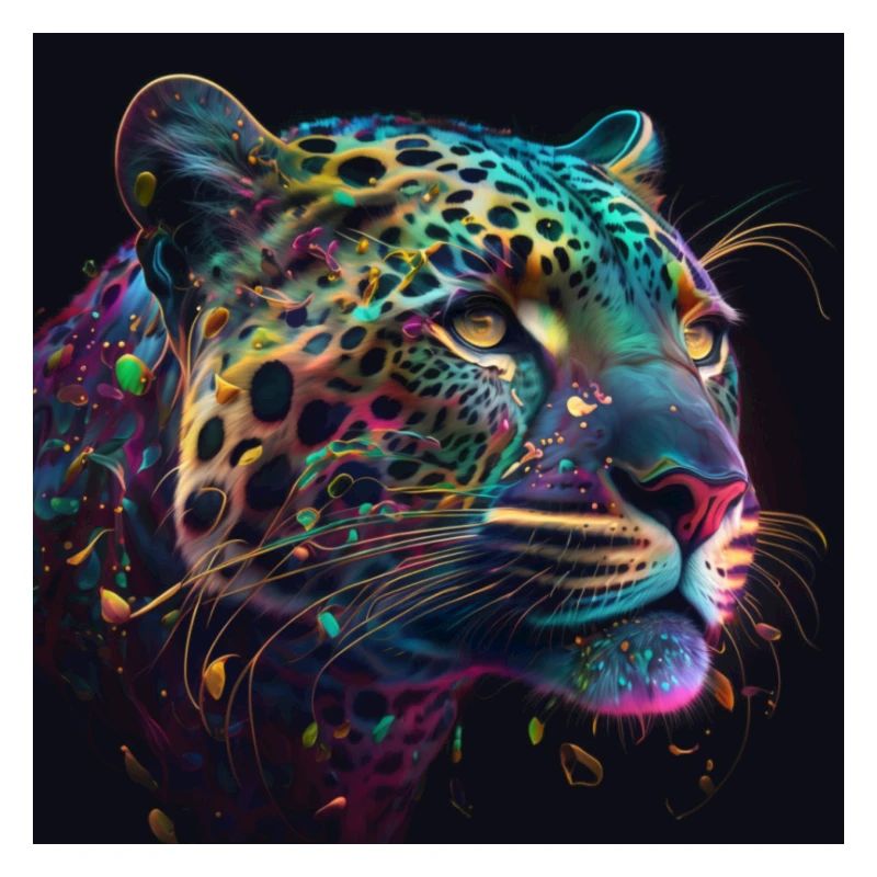 Farbiger Jaguar, einzigartiges Design