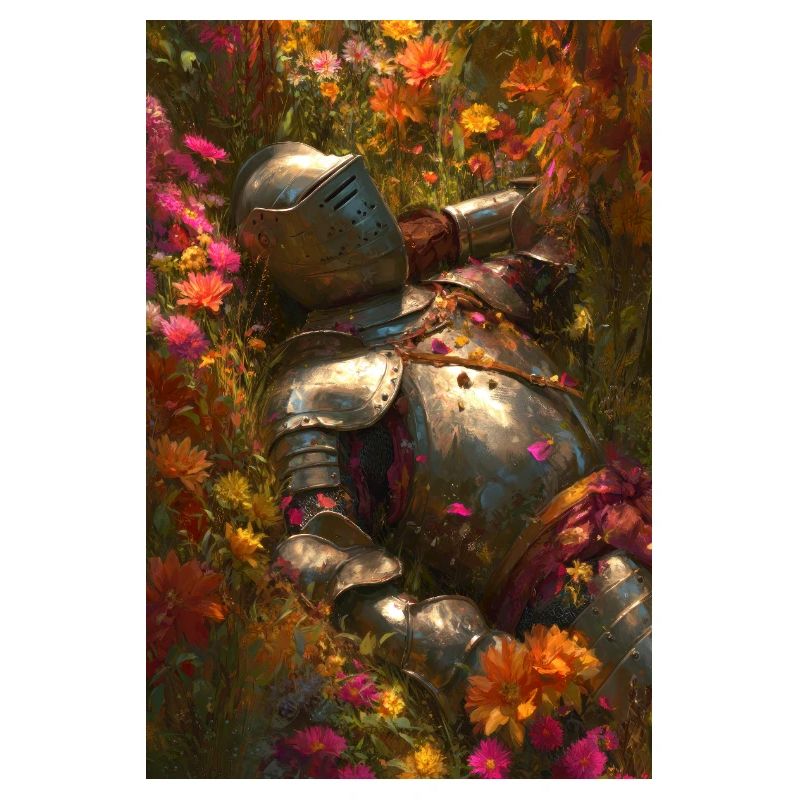 Chevalier fleuri en fleurs