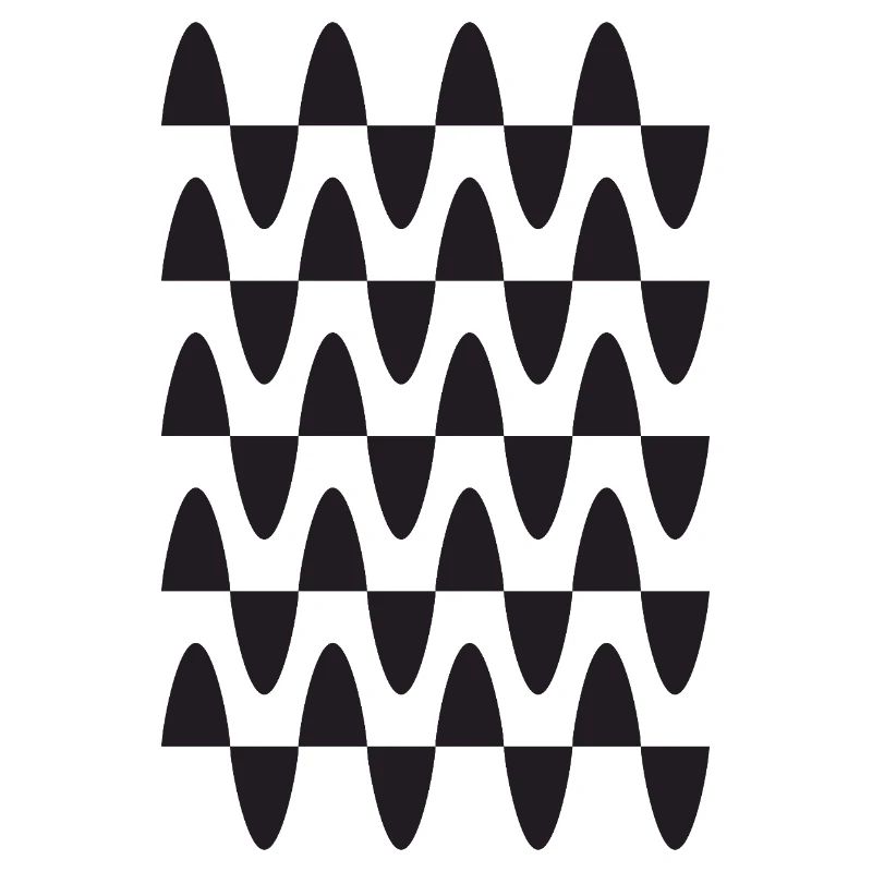 Midnight Wave Grid Pattern