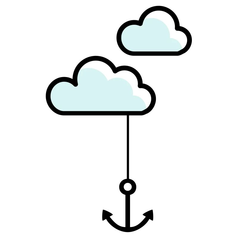 Anker mit Wolke