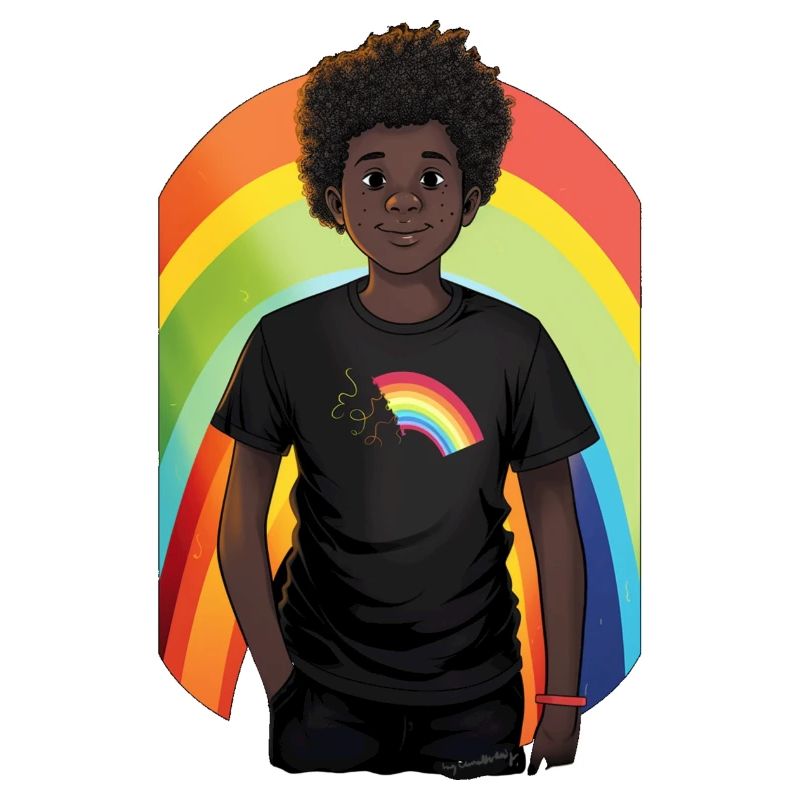 Regenbogen und Kind