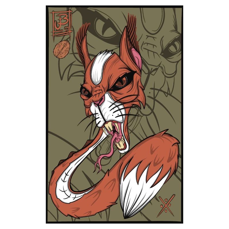 Foxy snake squirrel