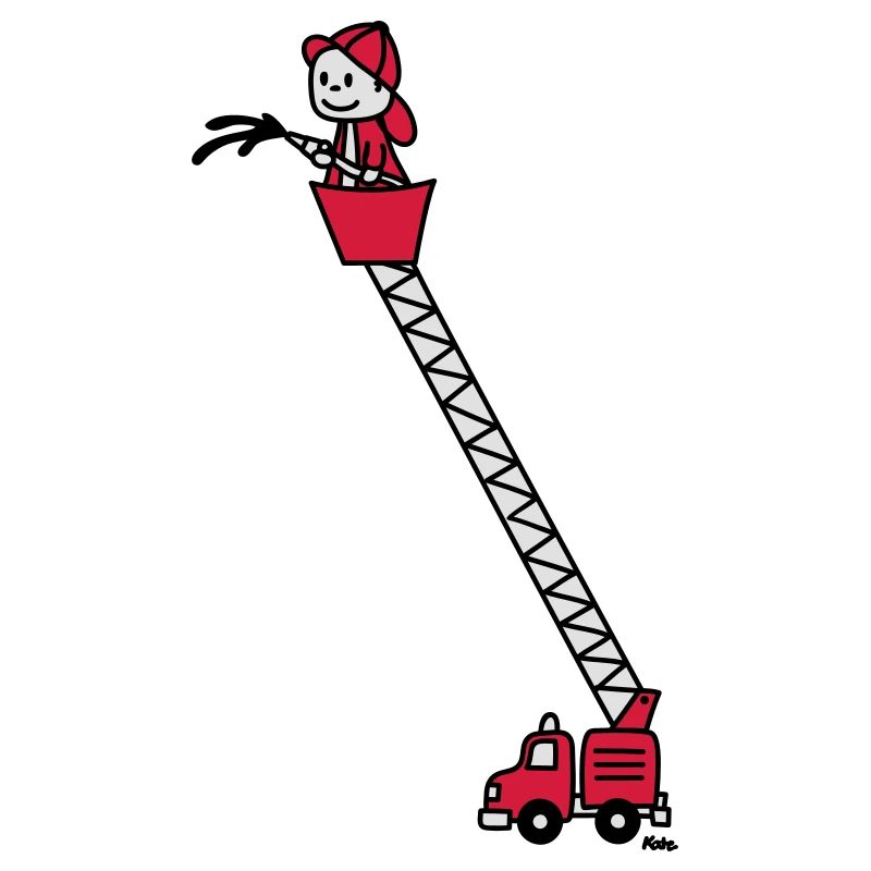 Feuerwehrmann mit Feuerwehrauto (c)