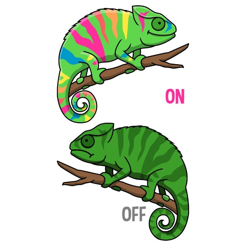 Chameleon On Chameleon Off Funny Reptile Design