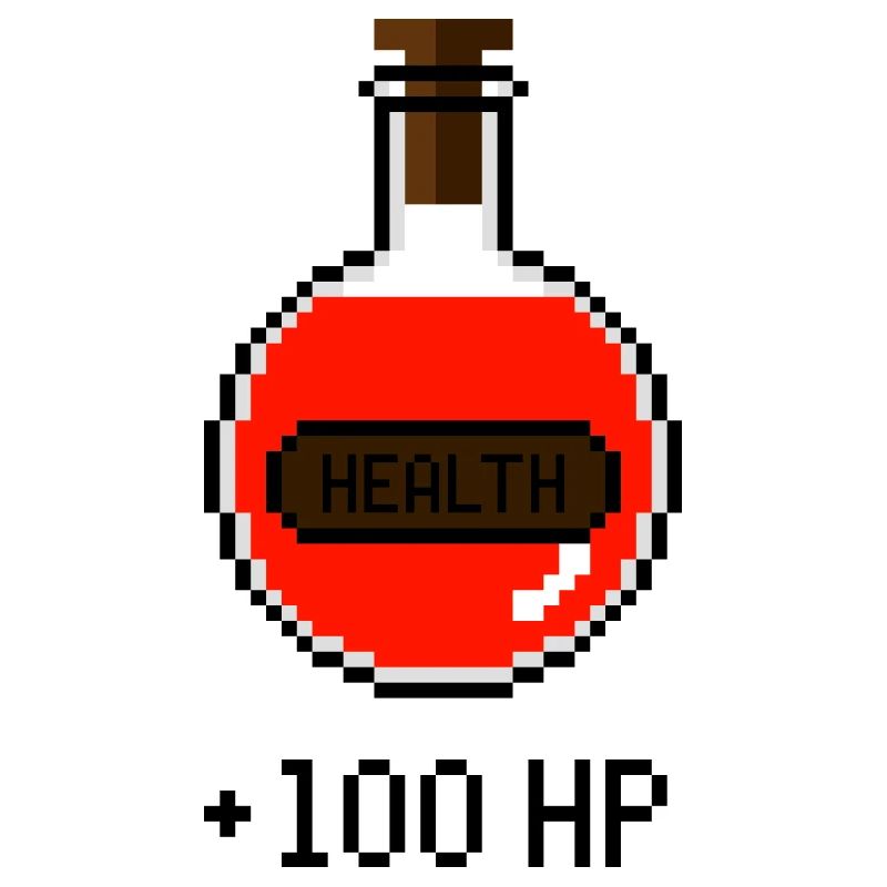 Potion de santé Rétro Pixel Art 8 bits