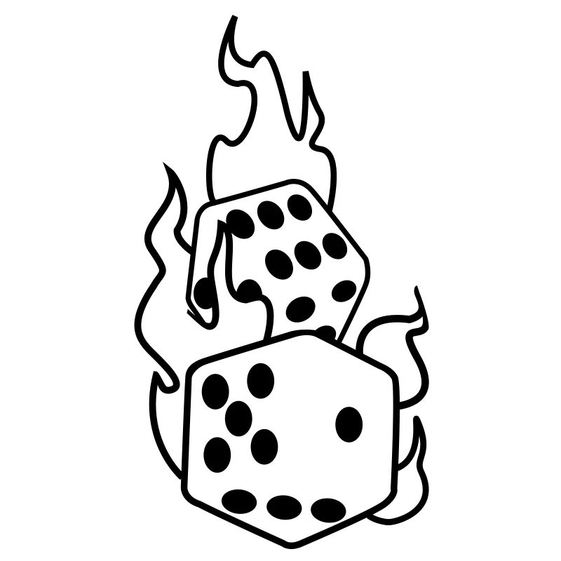 dices in flames