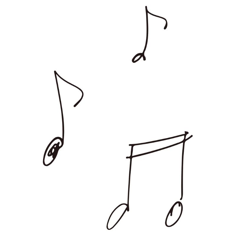 Musical Notes – Minimalist, Freehand, Handwriting