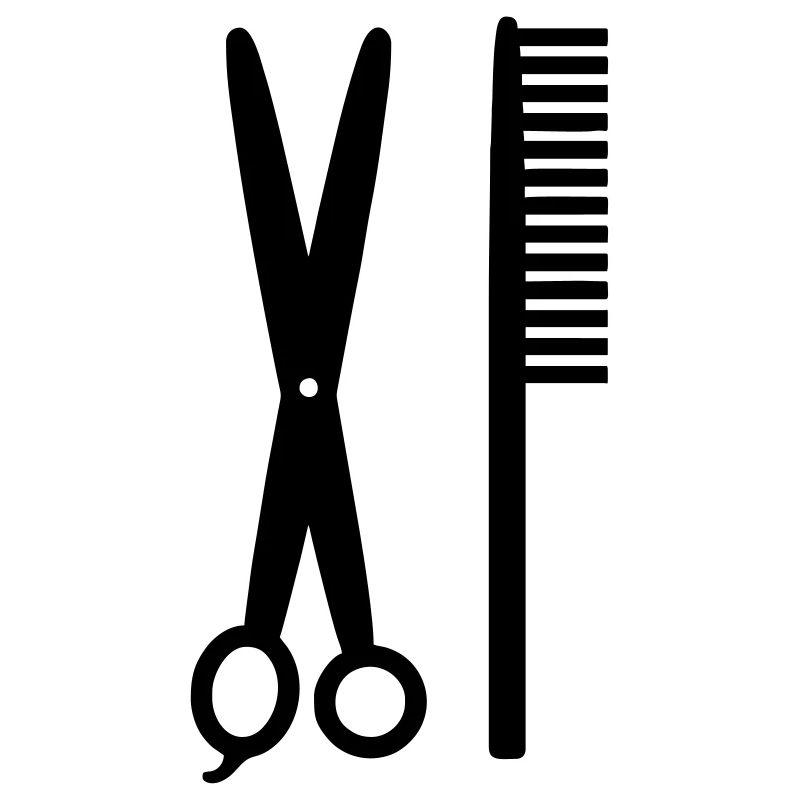 Peigne et ciseaux - coiffeur
