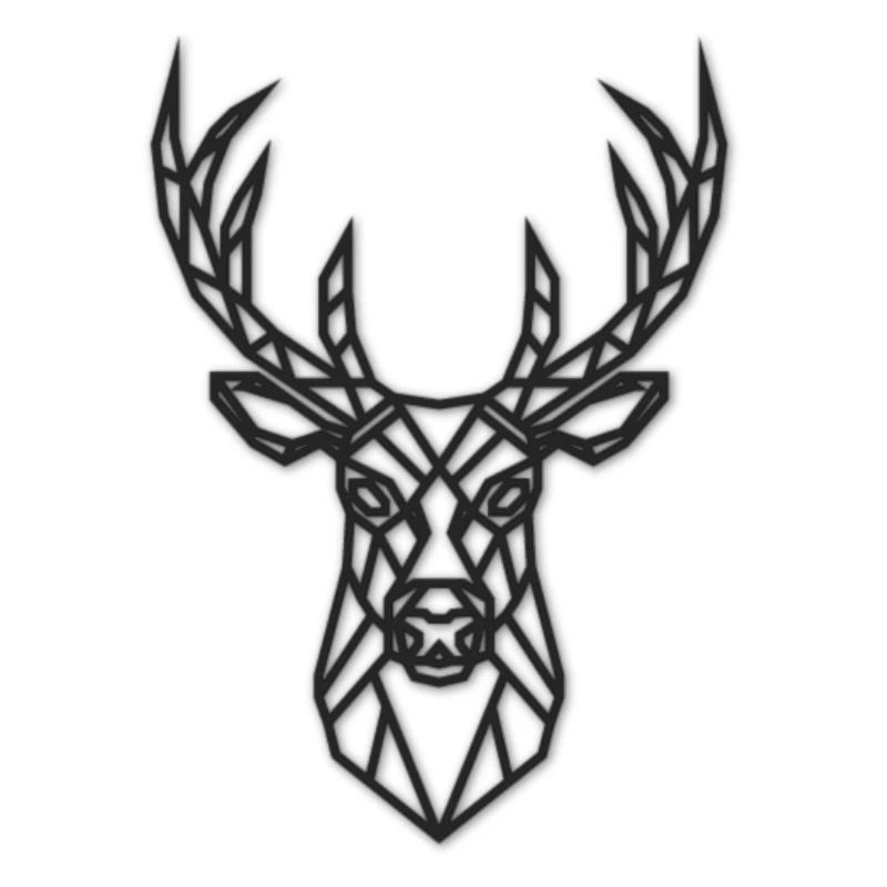 Geometrischer schwarzer Hirsch