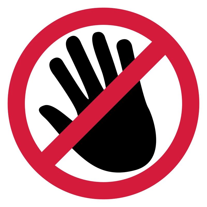 Do not touch the hand