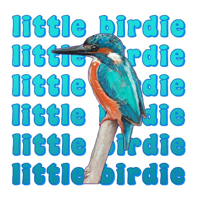 Eisvogel - schöner blauer Vogel – Aquarell Malerei